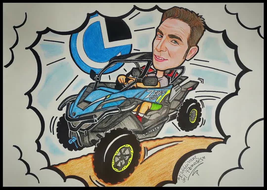 Caricatura amb tractor personalitzat